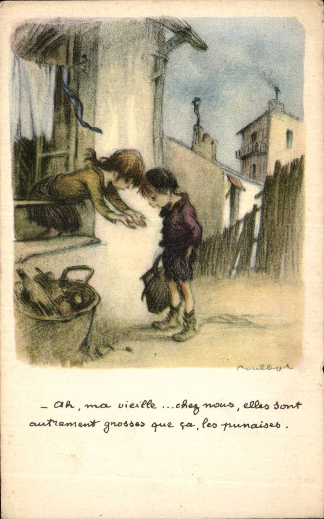 CPA Fantaisie Enfants Illustrateur Poulbot Enfants