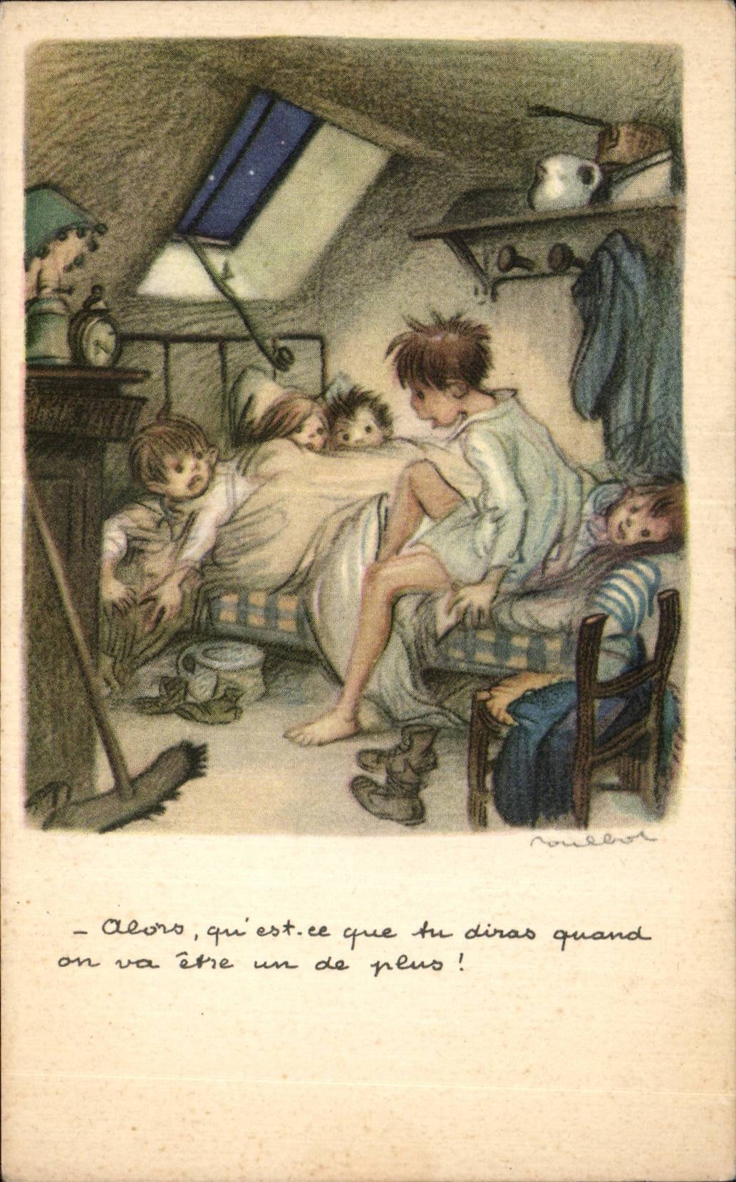 CPA Fantaisie Enfants Illustrateur Poulbot Enfants