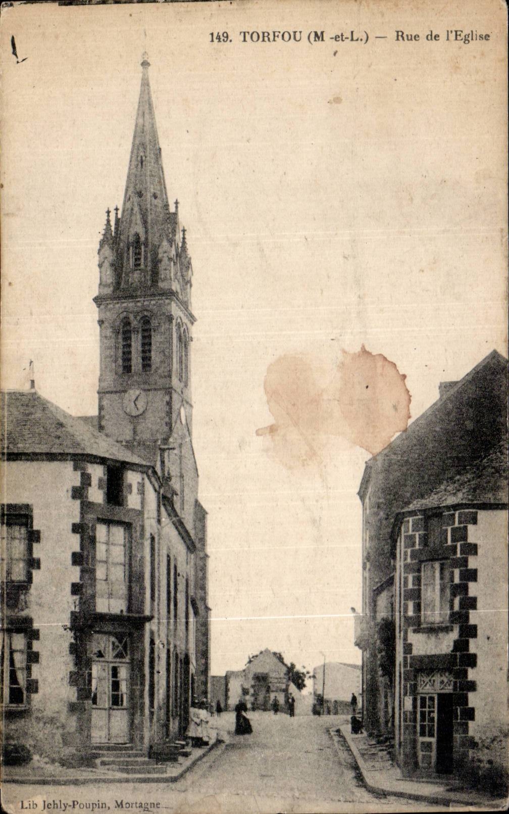 Torfou - Rue de l Eglise - CPA