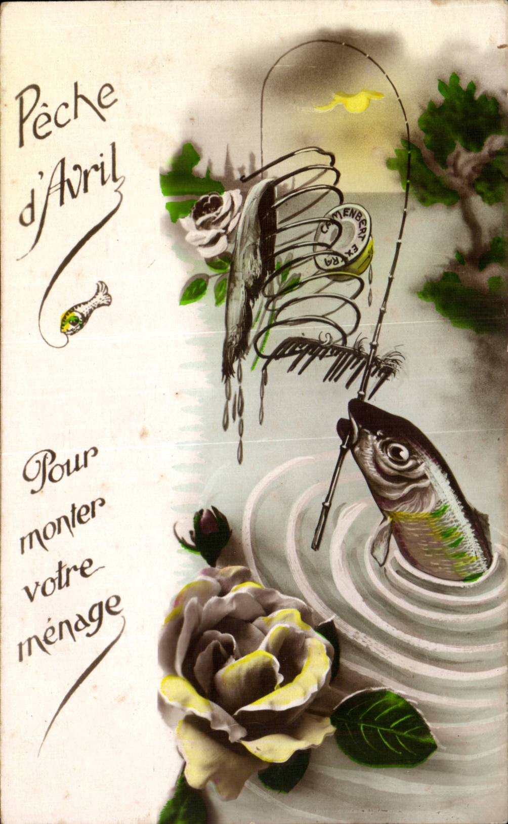 CPA Fantaisie Poisson Fishes April 1st Easter Easter