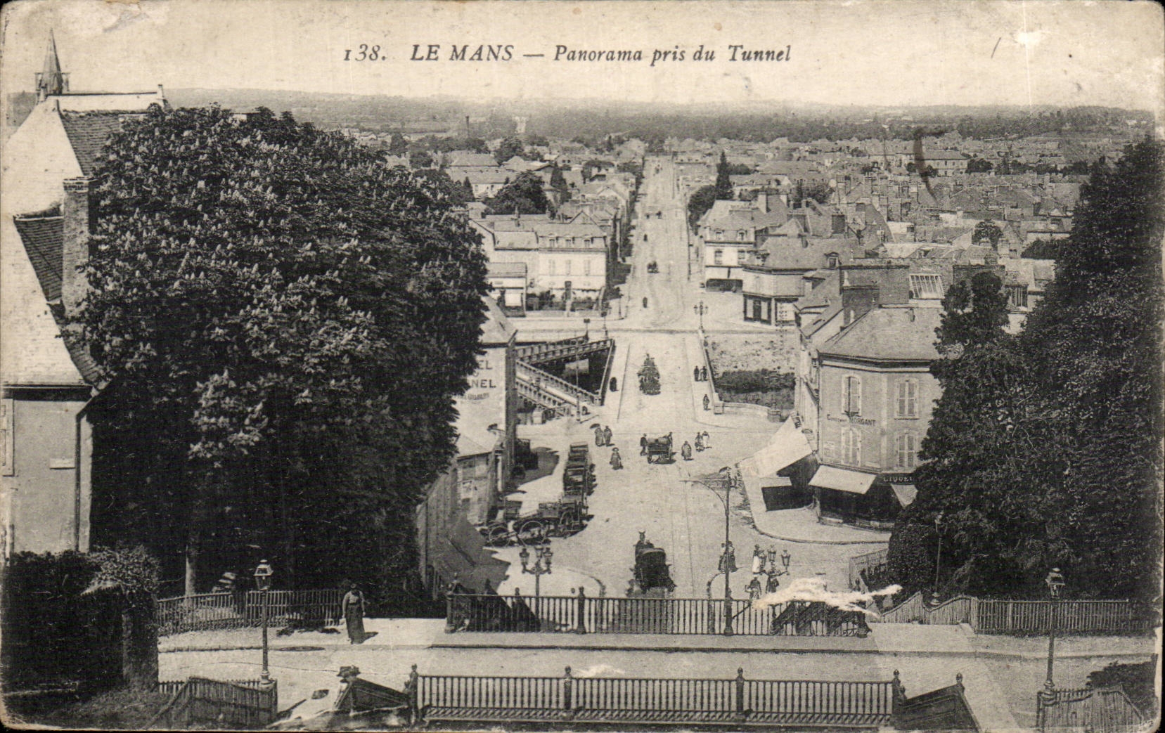 CPA Mans Panorama taken of the tunnel