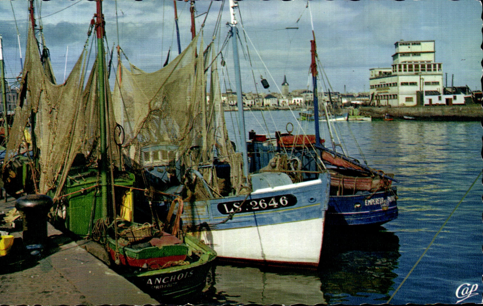 Sands Olonne - Tuna boats in the Port - CPA