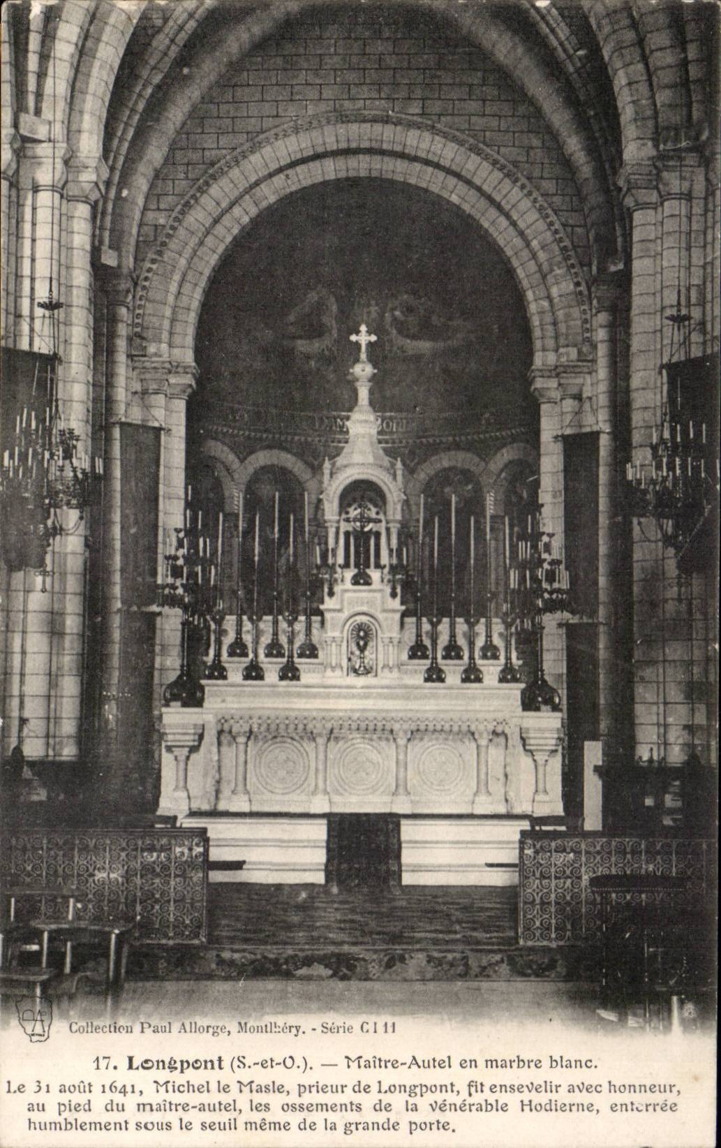 Lonpont - Maitre Autel en marbre blanc - CPA