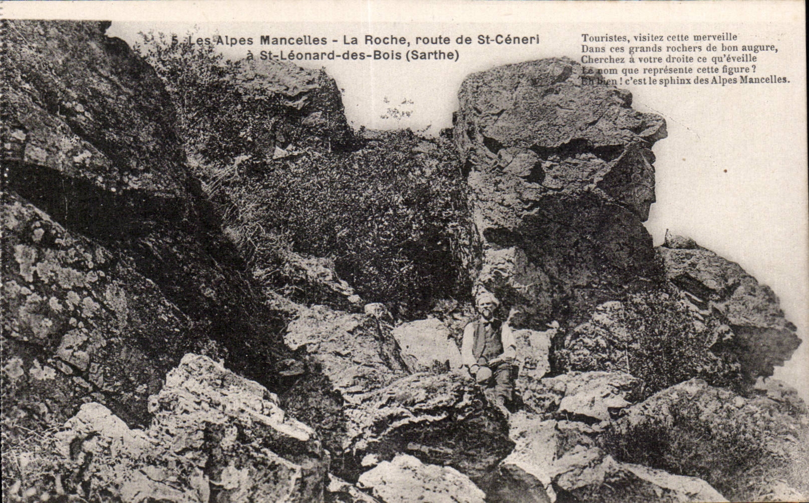 Leonard des Bois - La Roche - route de St Ceneri - CPA