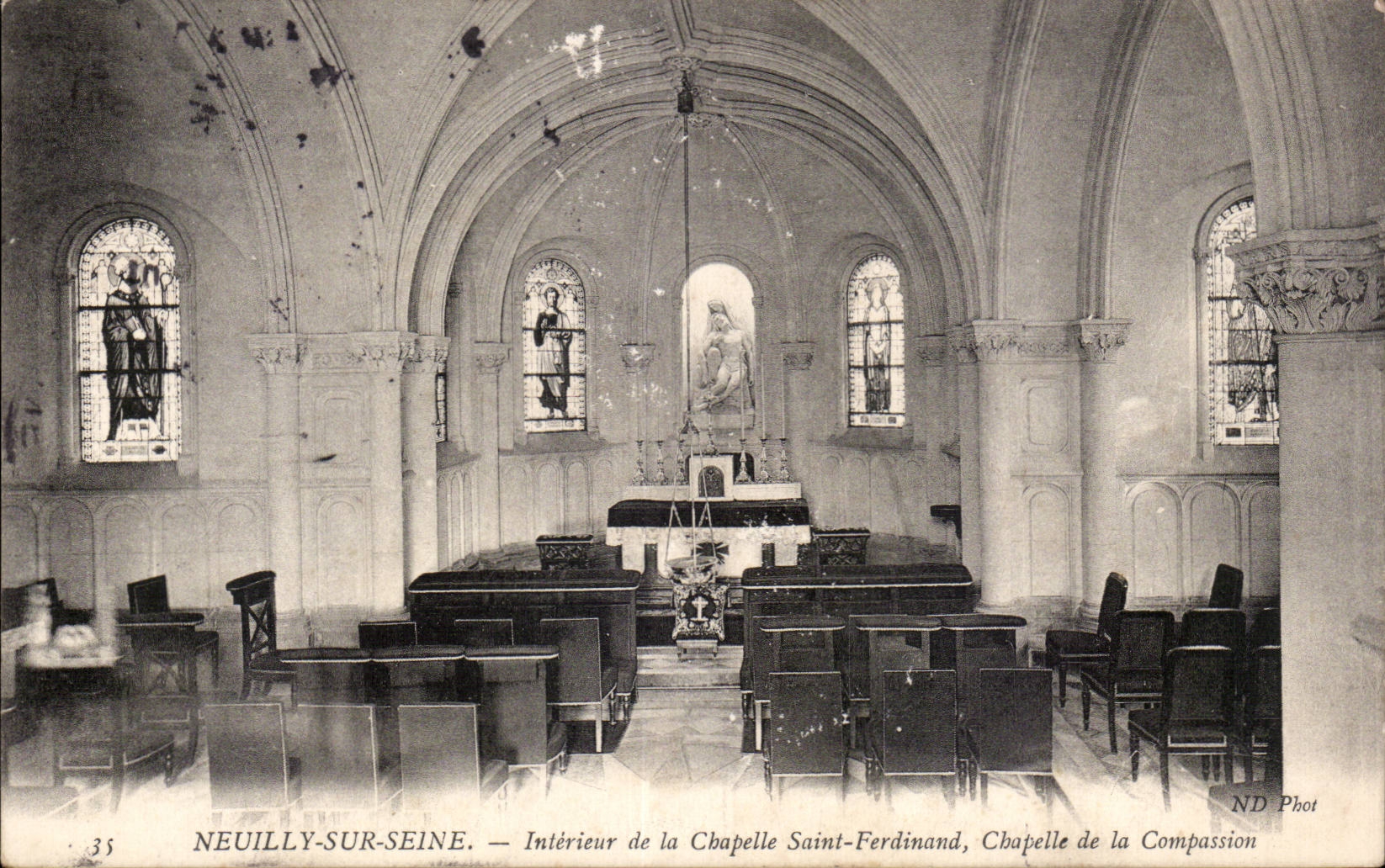 Neuilly sur Seine - Interieur de la Chapelle de Saint Ferdinand - CPA