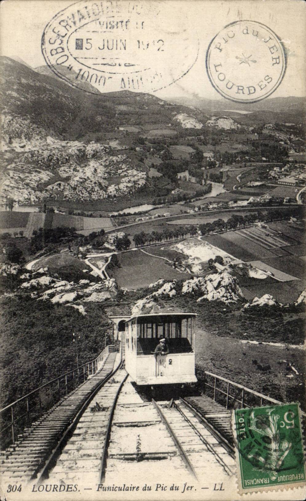 Lourdes - Funiculaire du Pic du Jer - CPA 