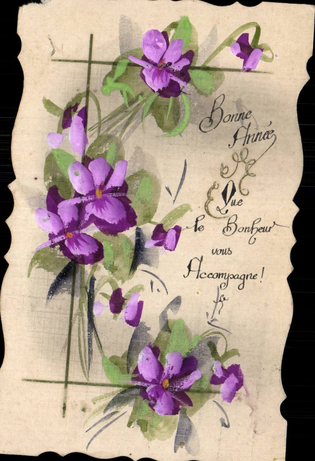 Fleurs Bonne Annee - CPA 