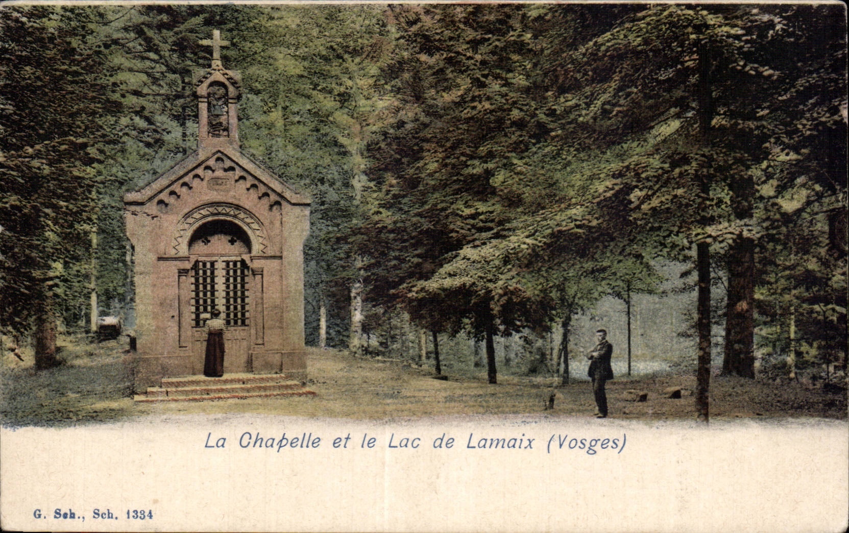 La Chapelle et le Lac de Lamaix - CPA