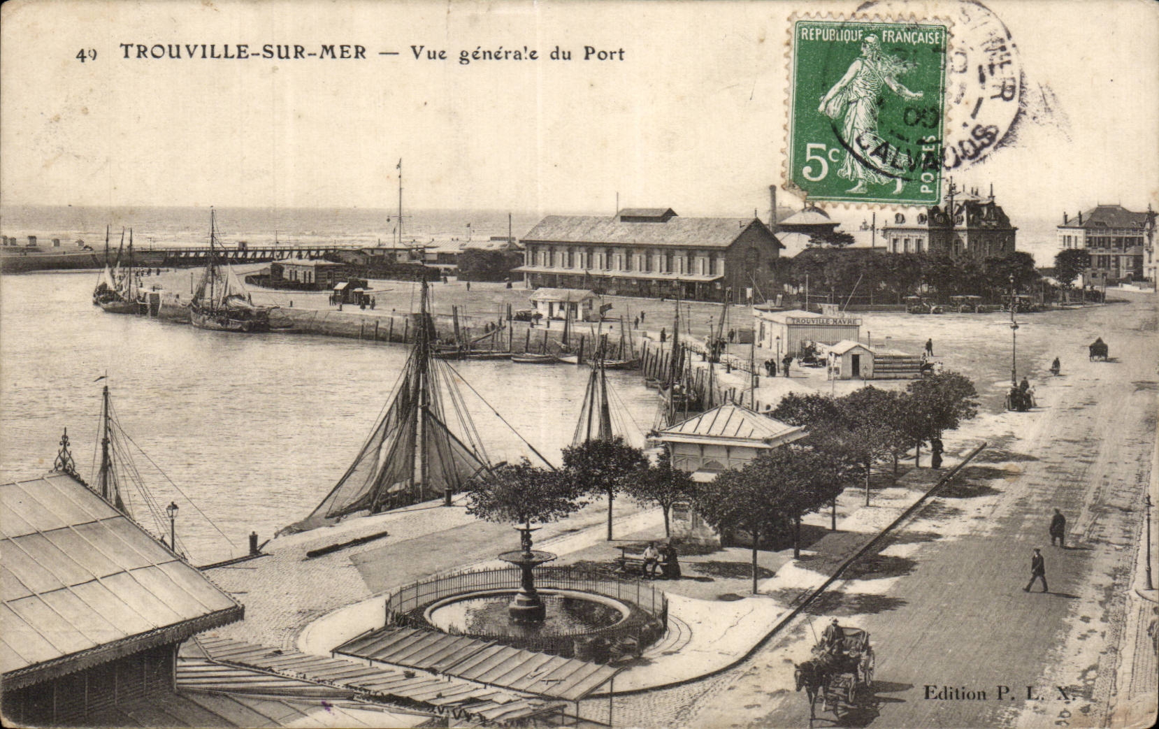 Trouville - View of the Port - CPA