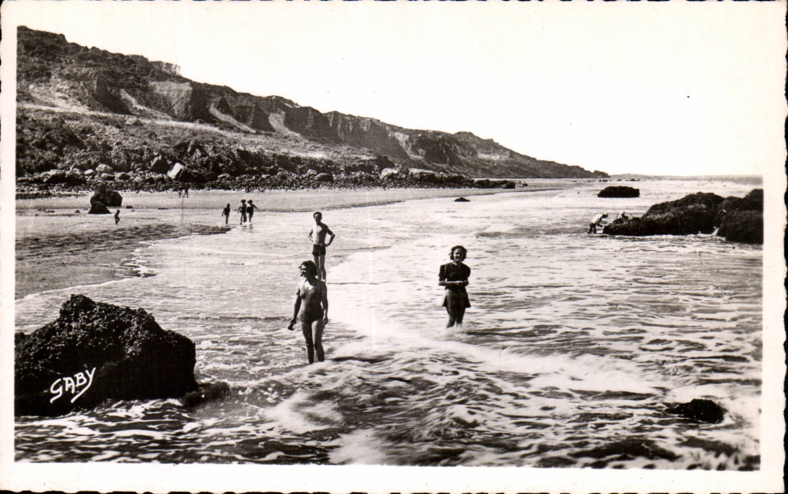 Villers en el mar - rocas con los moldes - CPA