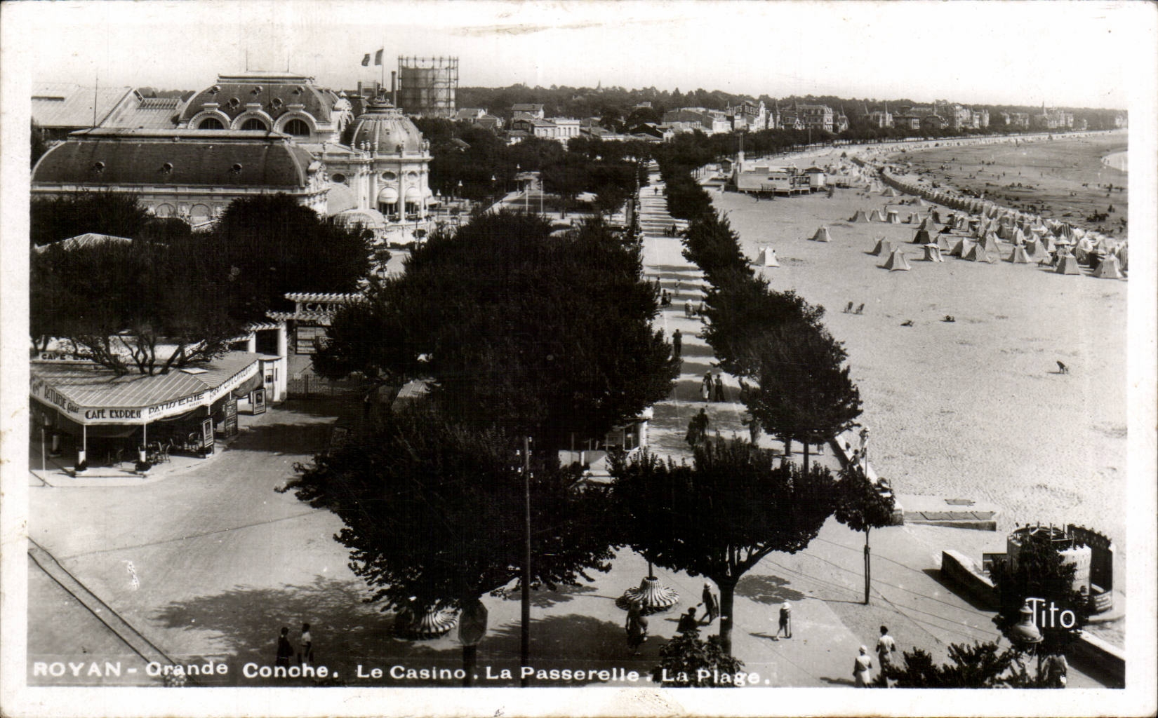 Royan - concha grande - el casino - la pasarela - CPA