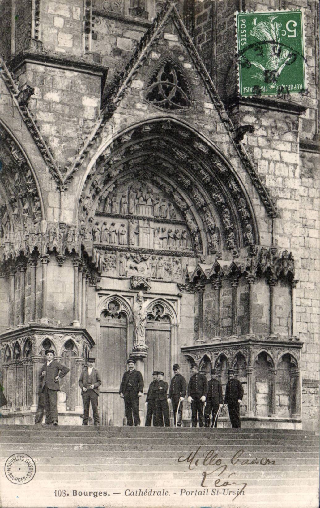 Bourges - Gate St Ursin - the Militaria Cathedral - CPA