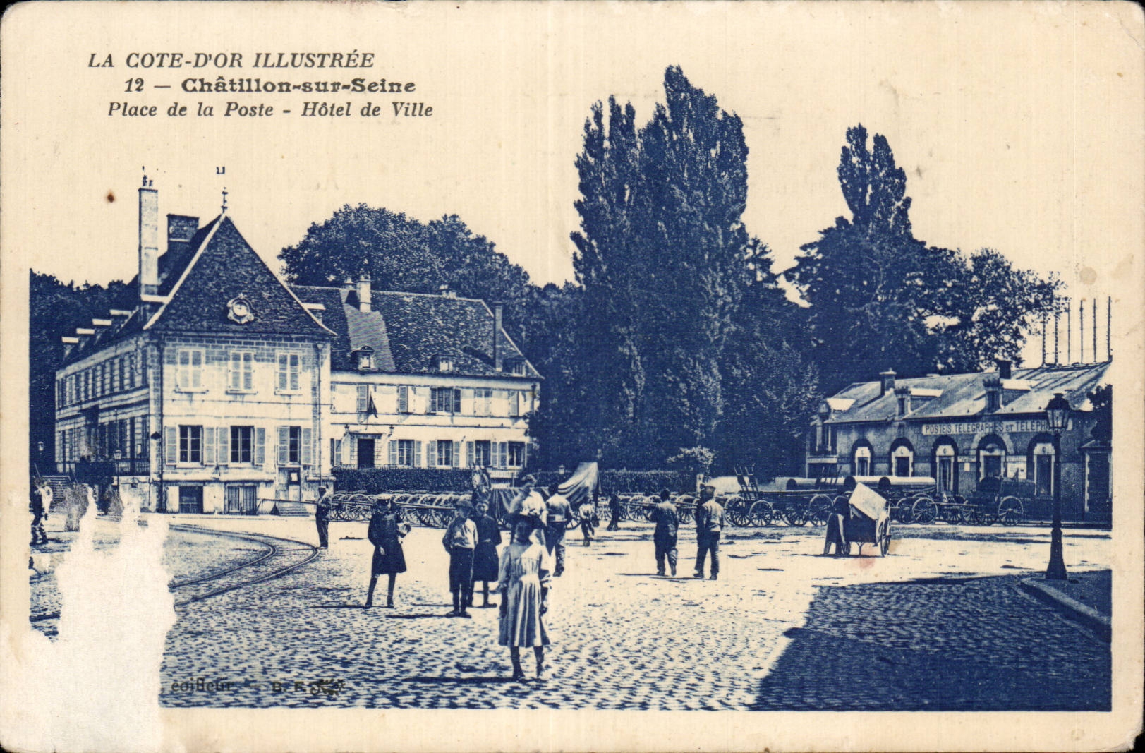 CPA Chatillon on the Seine Places Post office Town hall