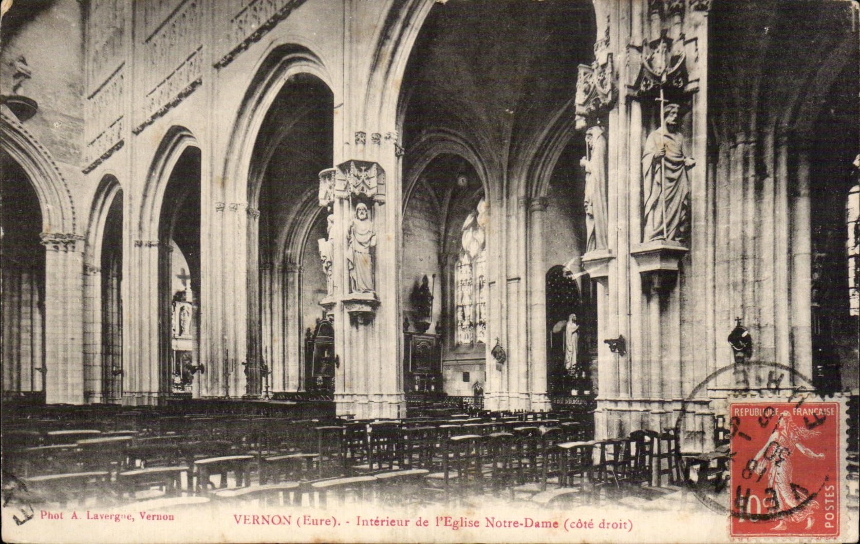 CPA Interior Vernon of Notre Dame church