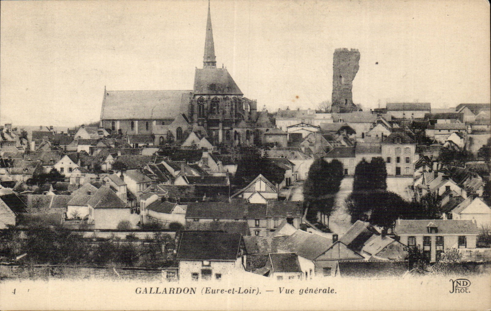 CPA Gallardon Vue generale