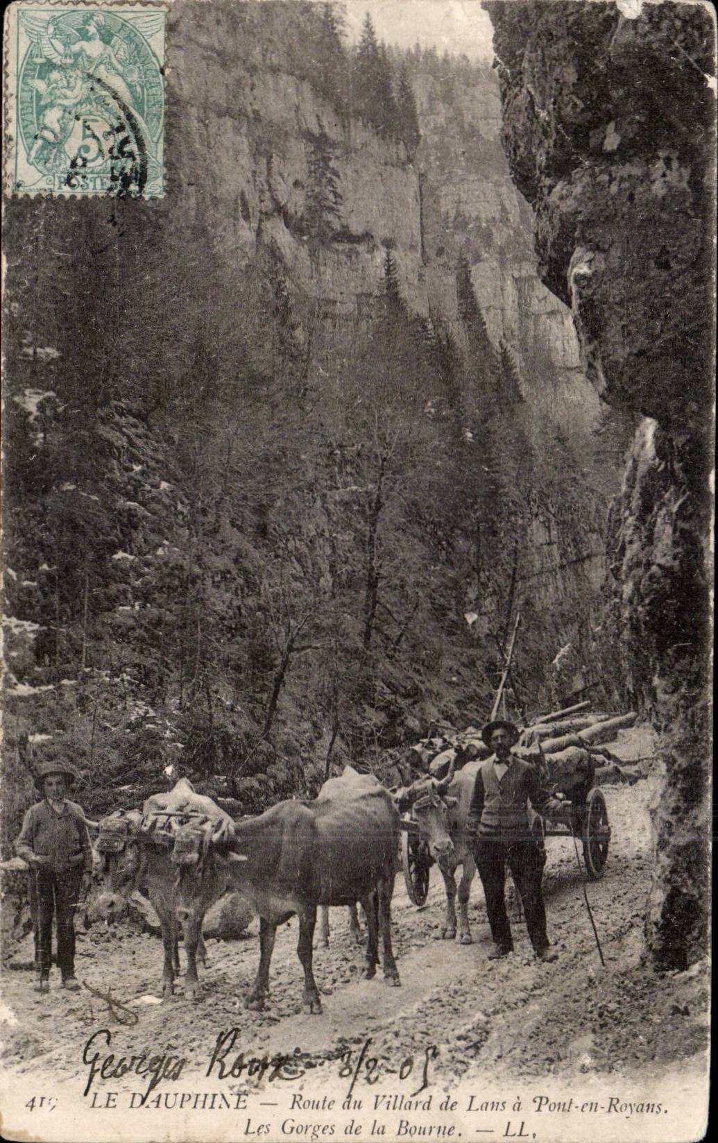 The Dauphine one - Road of Villard de Lans has Pont in Royans Attelage Oxen - CPA