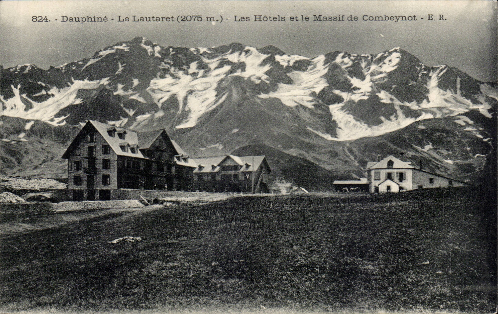 Dauphine - Lautaret - the Hotel and Solid masses - CPA