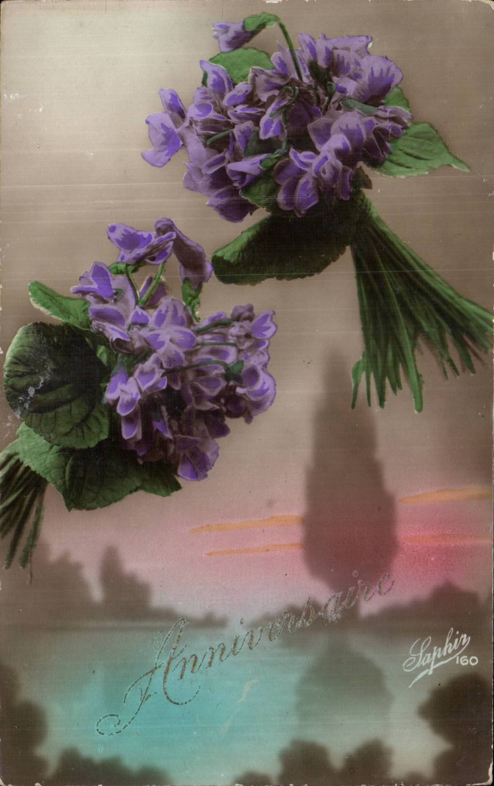 Fleurs Violette - Violet - CPA 