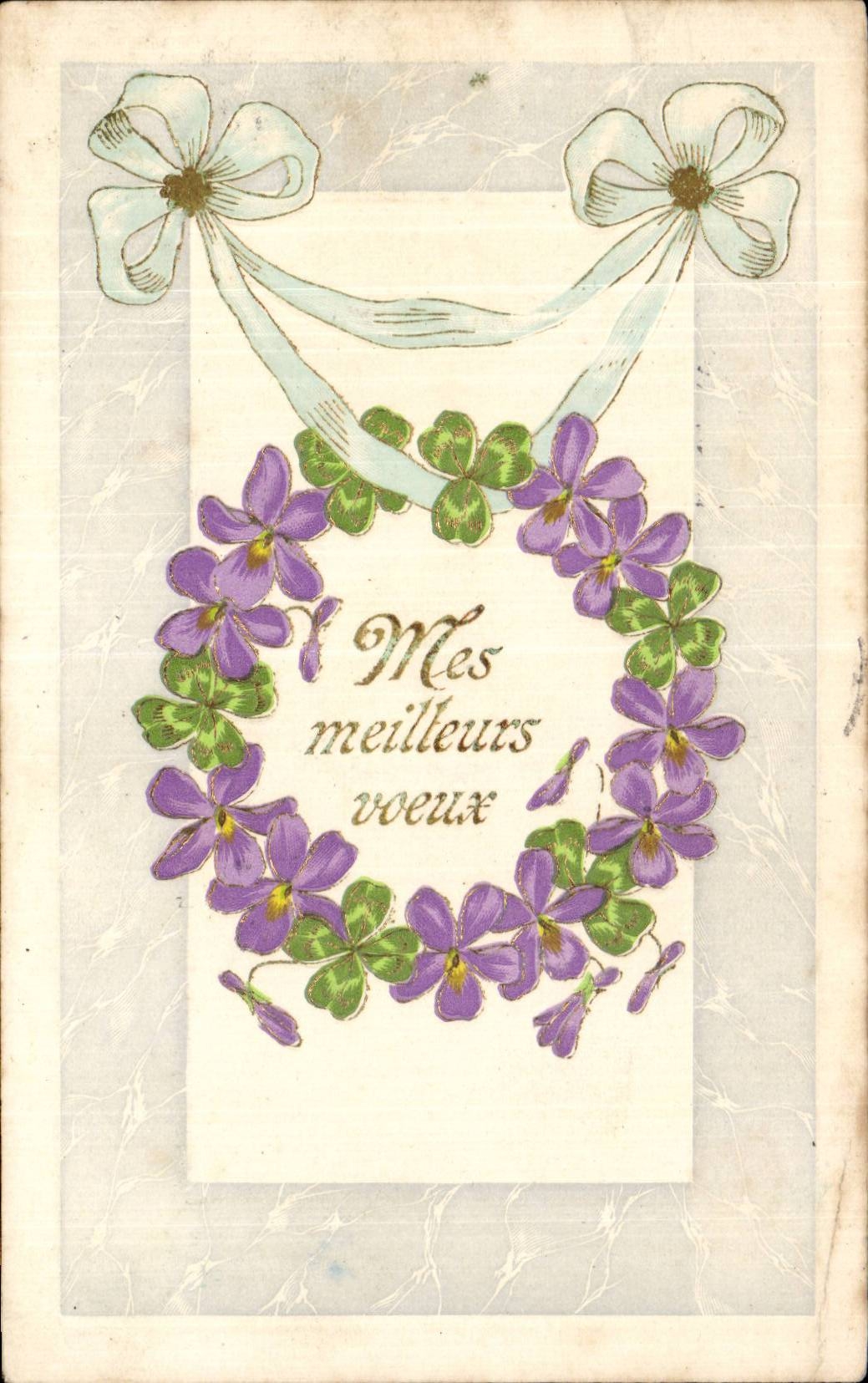 Violeta de las flores - purpura - mis recuerdos - CPA