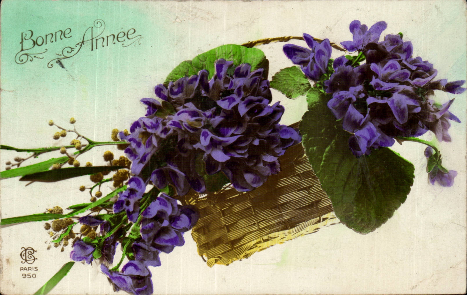 Fleurs Violette - Violet - Bonne Annee - CPA