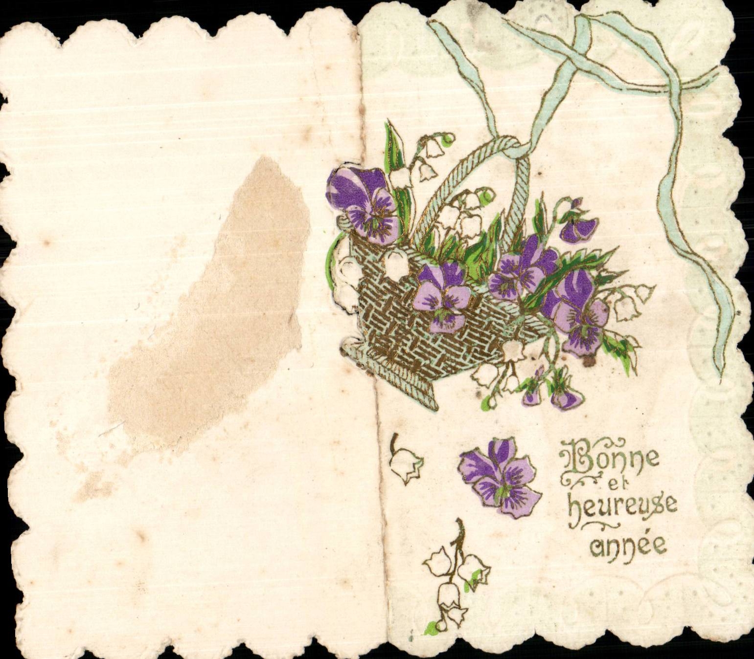 Fleurs Bonne Heureuse Annee - CPA 