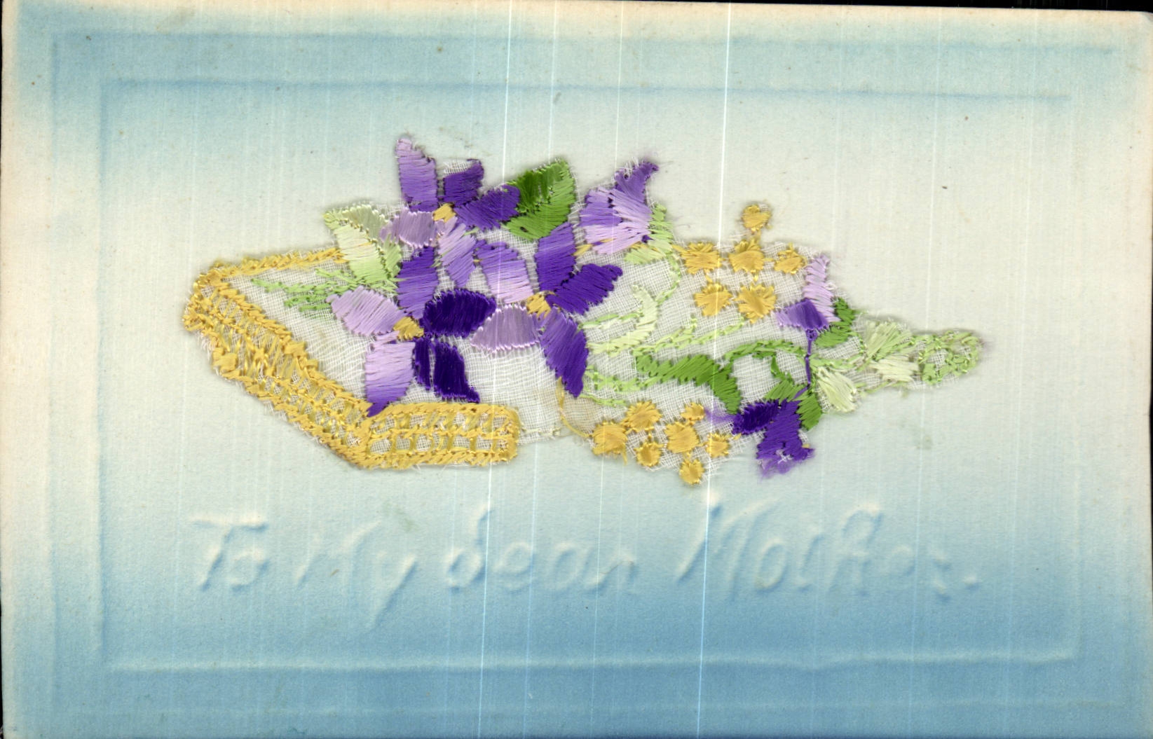 La decoracion de CPA Fantaisie borda Fleurs a mi madre querida