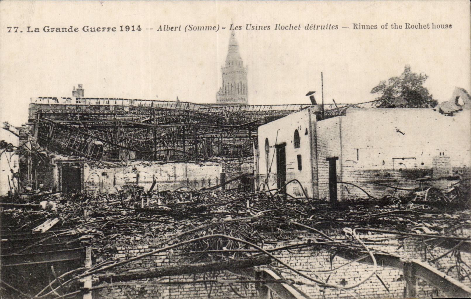 CPA Albert Les usines Rochet detruites 