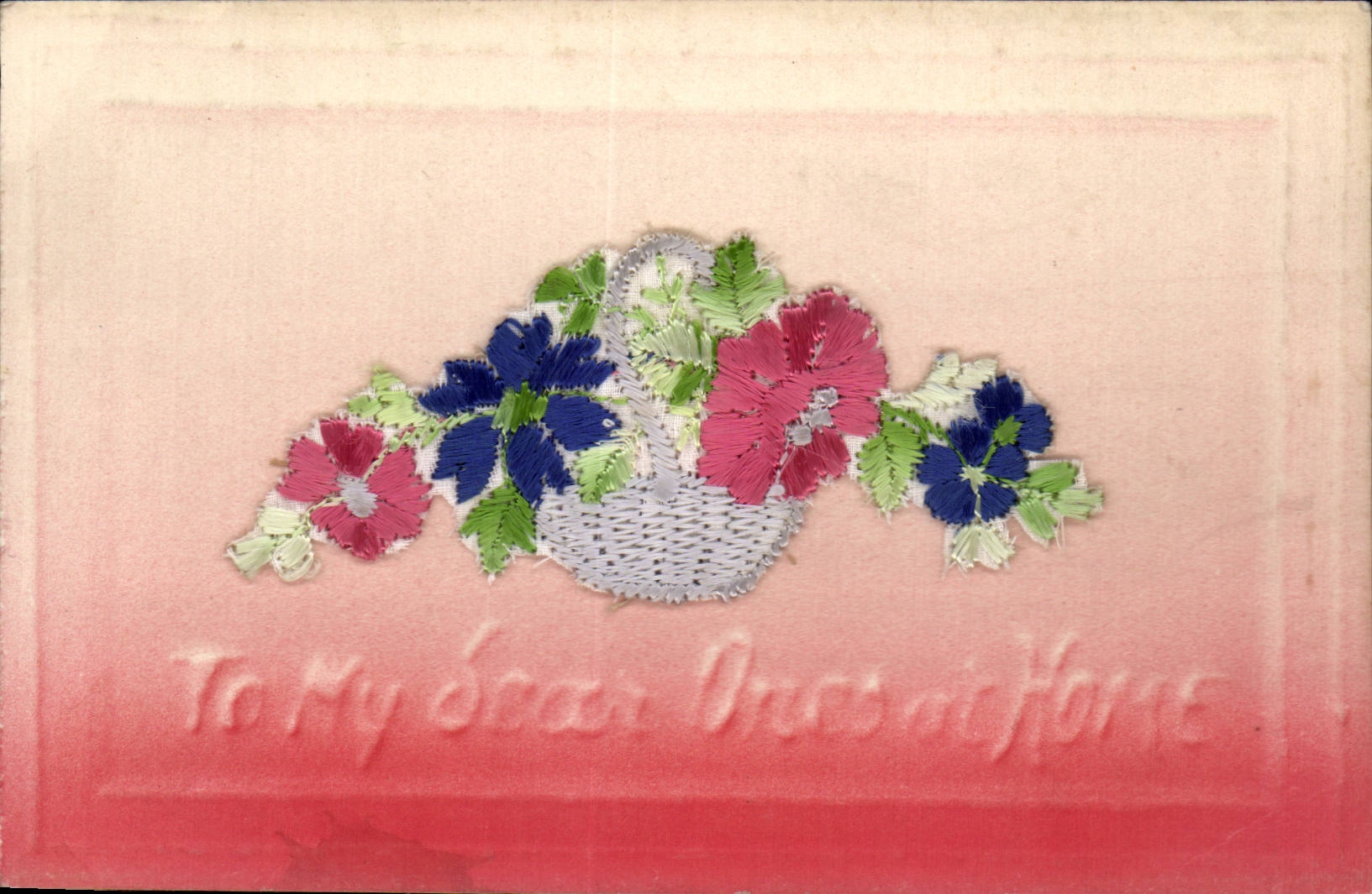 La decoracion de CPA Fantaisie borda Fleurs mis queridos en el pais