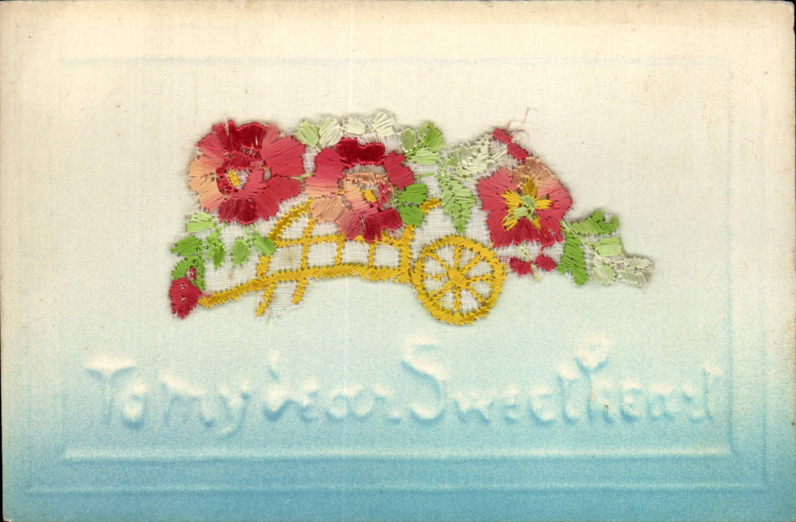 CPA Fantaisie Decor brode To my dear sweetheart