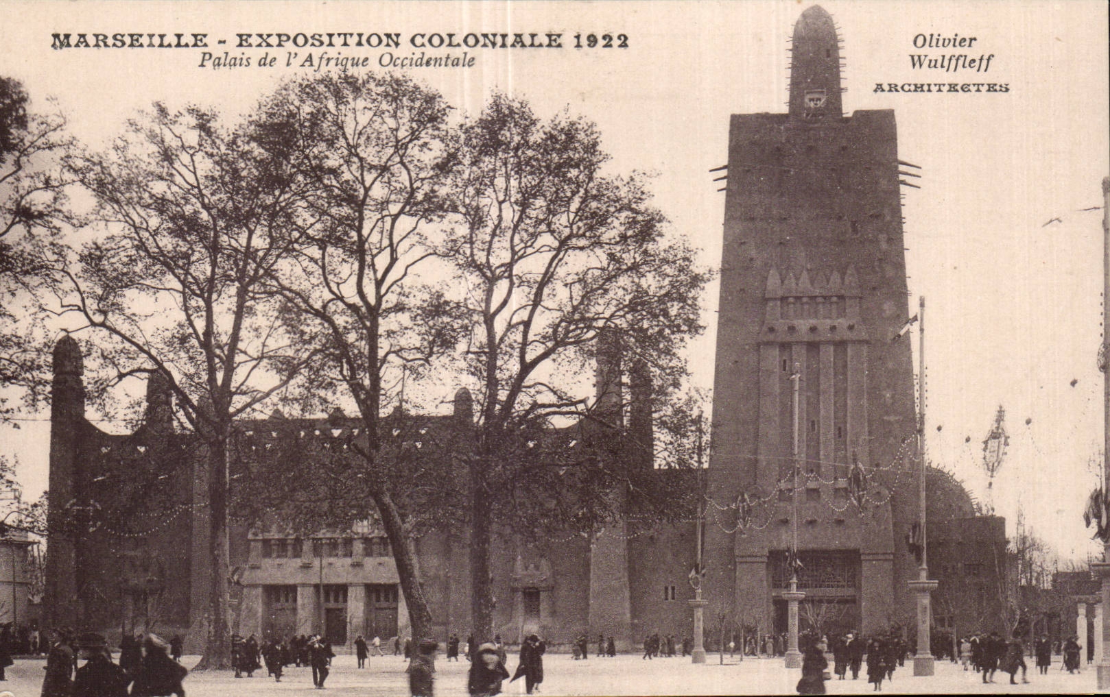 Paladares del colonial 1922 de CPA Marsella favorablemente de Africa occidental