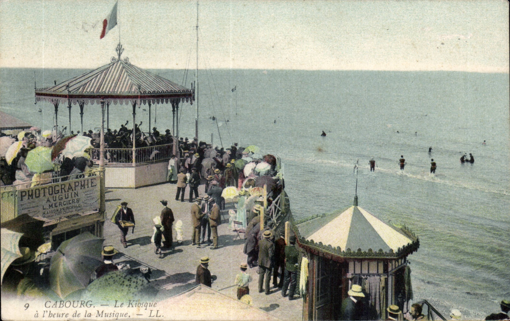CPA Cabourg el quiosco tiene hora de la musica