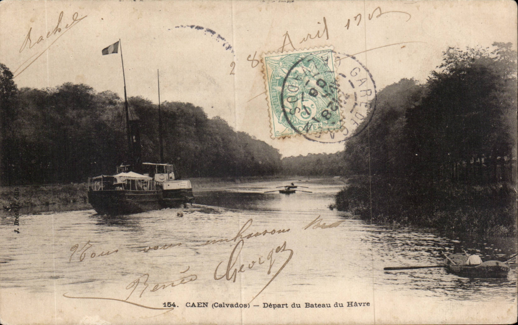 Salida de CPA Caen del barco de Le Havre