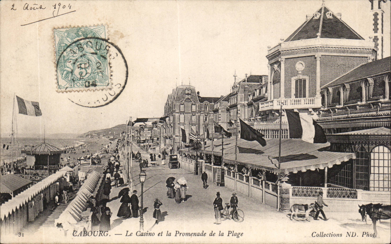 CPA Cabourg el casino y la caminata de la playa