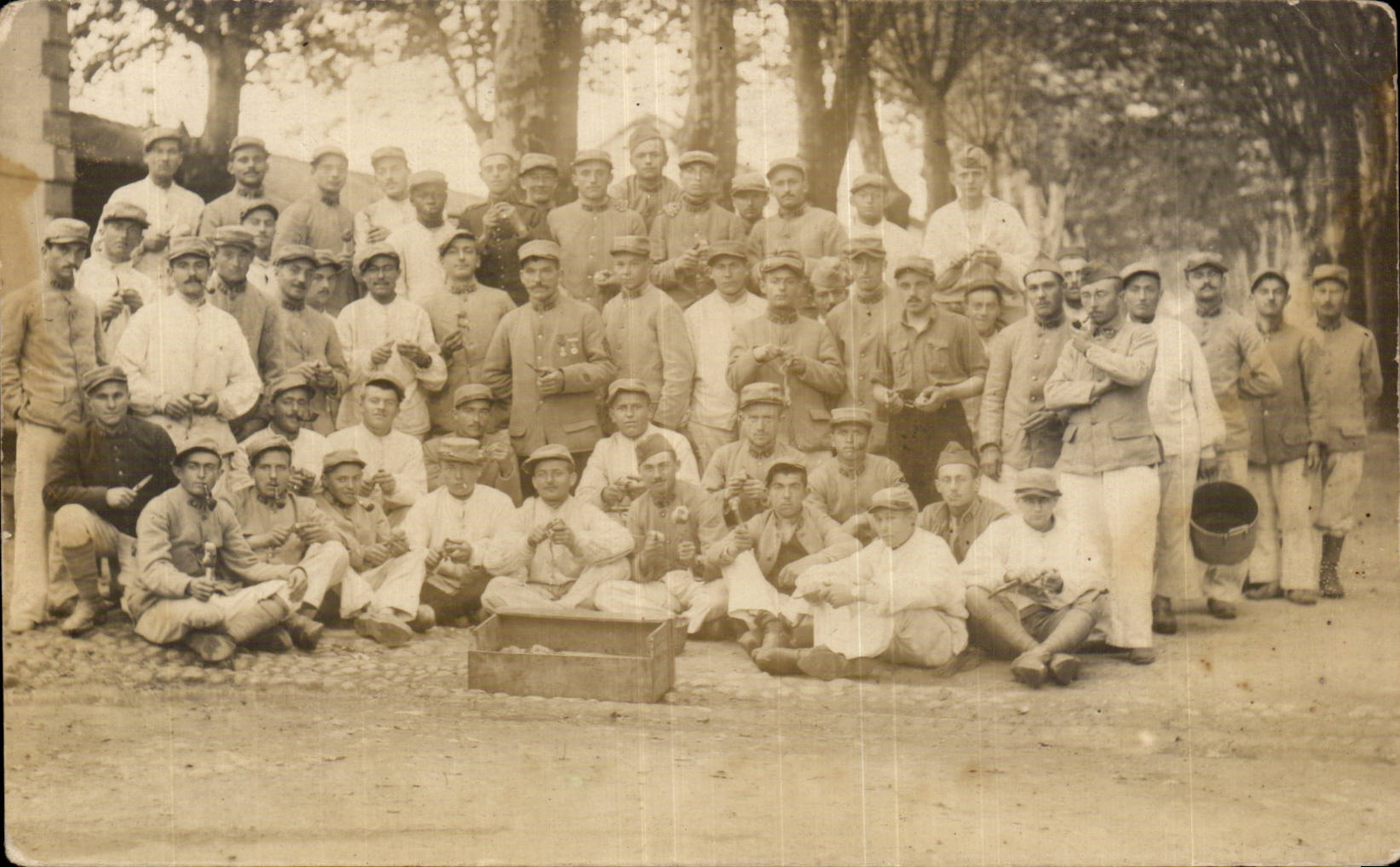 Real photo Militaria Soldiers District Larey 1918