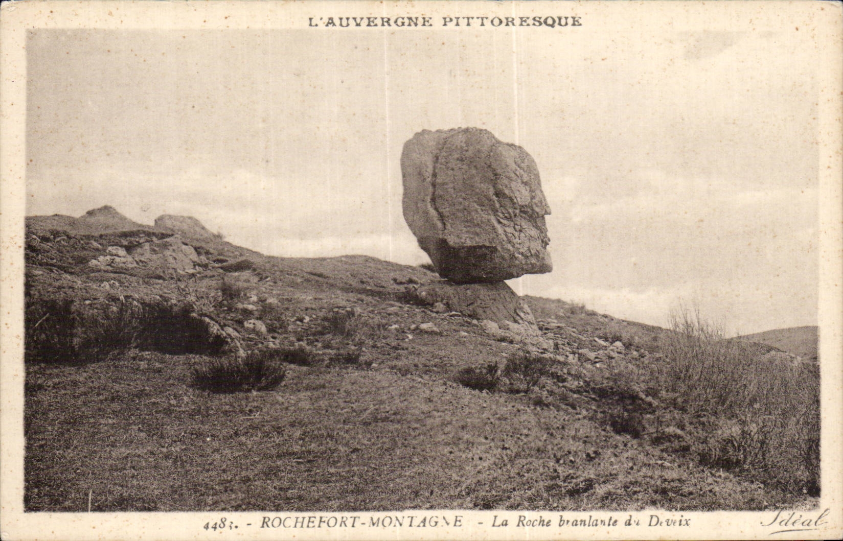 CPA Rochefort Mountain the shaking rock of Deveix