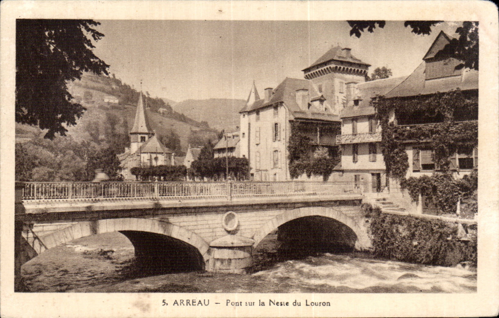 CPA Arreau Bridge on Netle of Louron