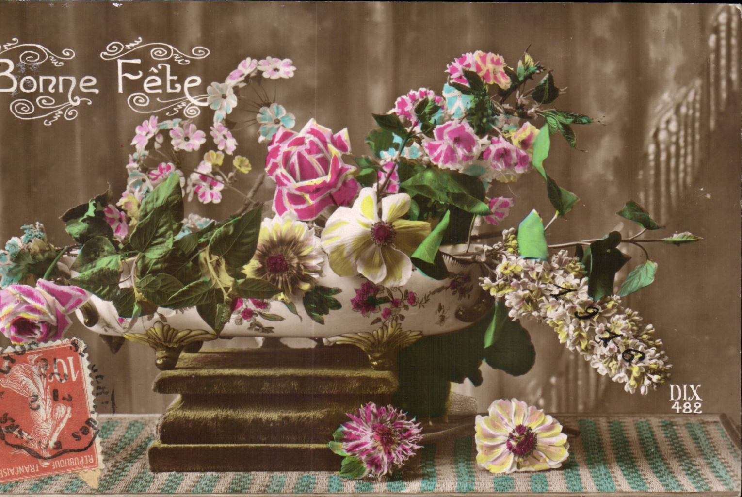 - Flores - buen festival - feliz cumpleanos - CPA