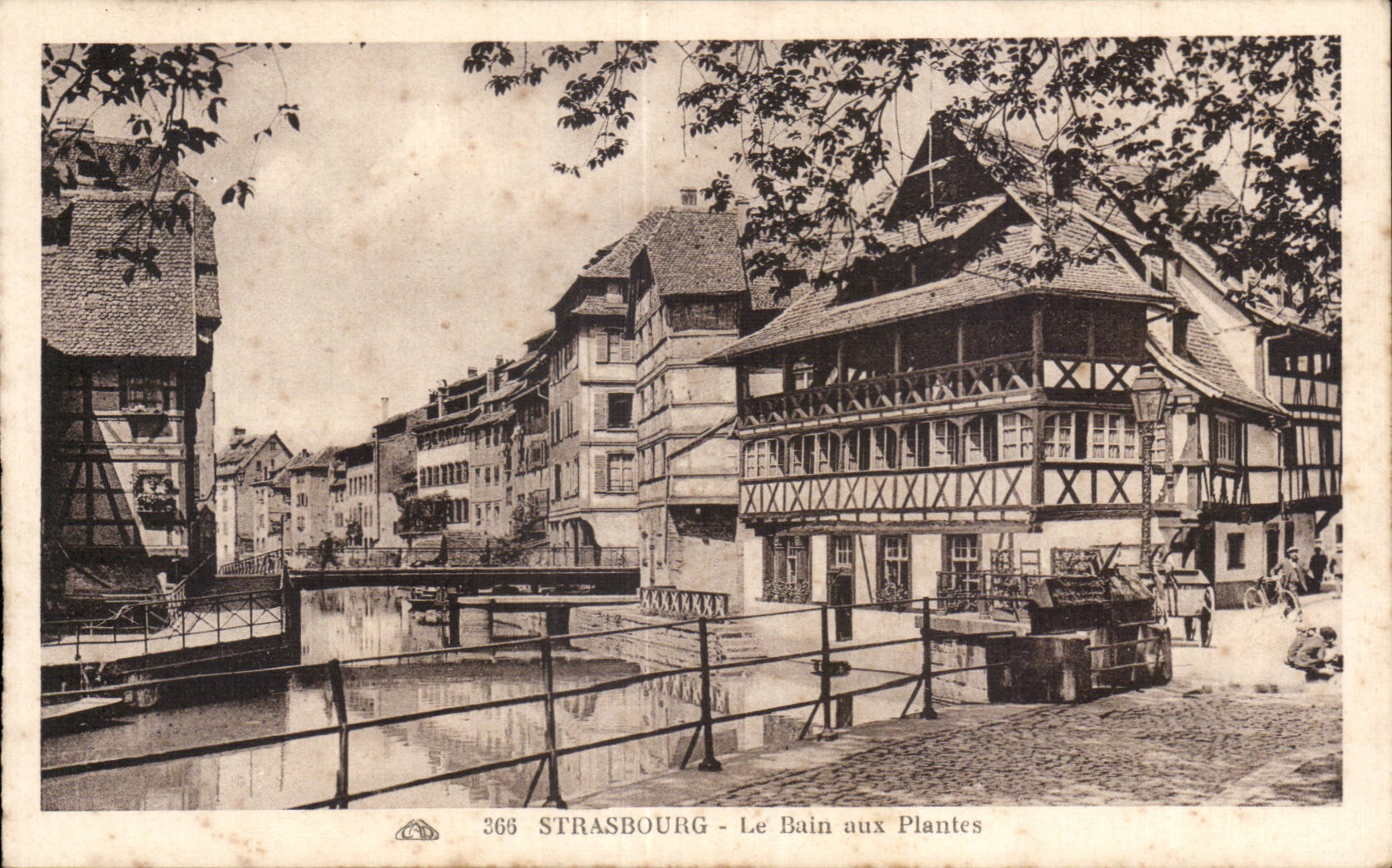 Strasbourg - Bath with the Plants - Illustration - CPA