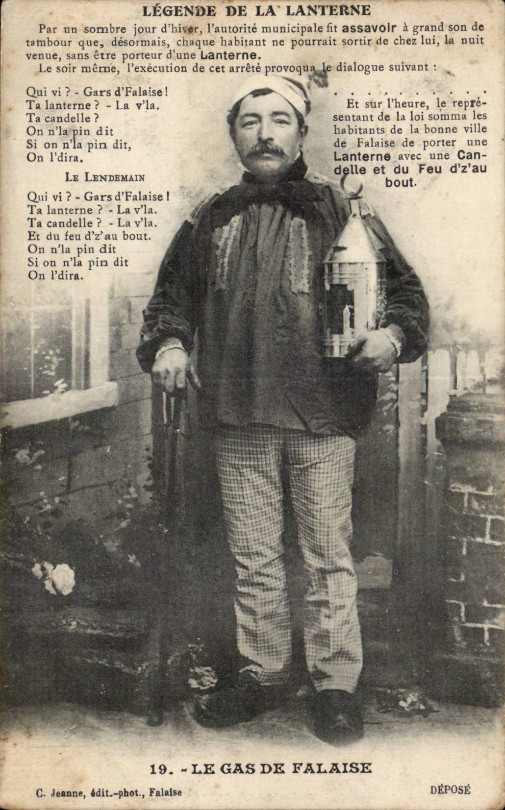 Folklore - Costumes - Legende de la Laterne - Le Gas de Falaise - CPA 