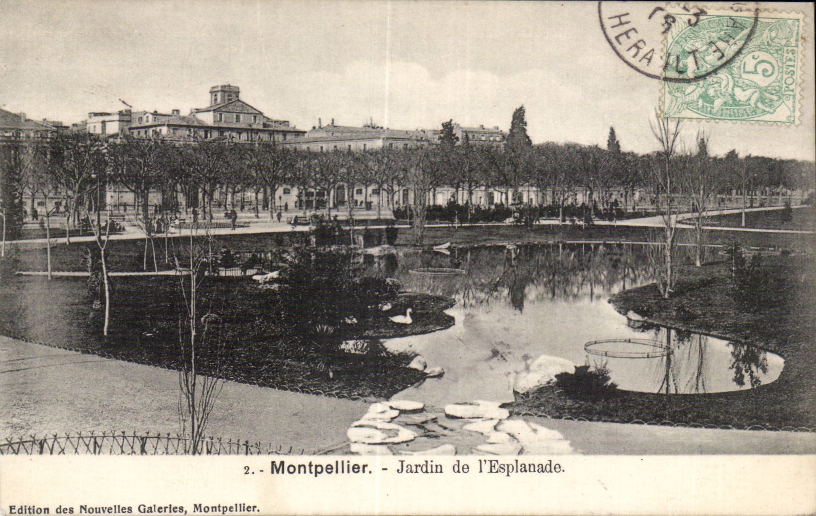 Montpellier - Jardin de l Esplanade - CPA 