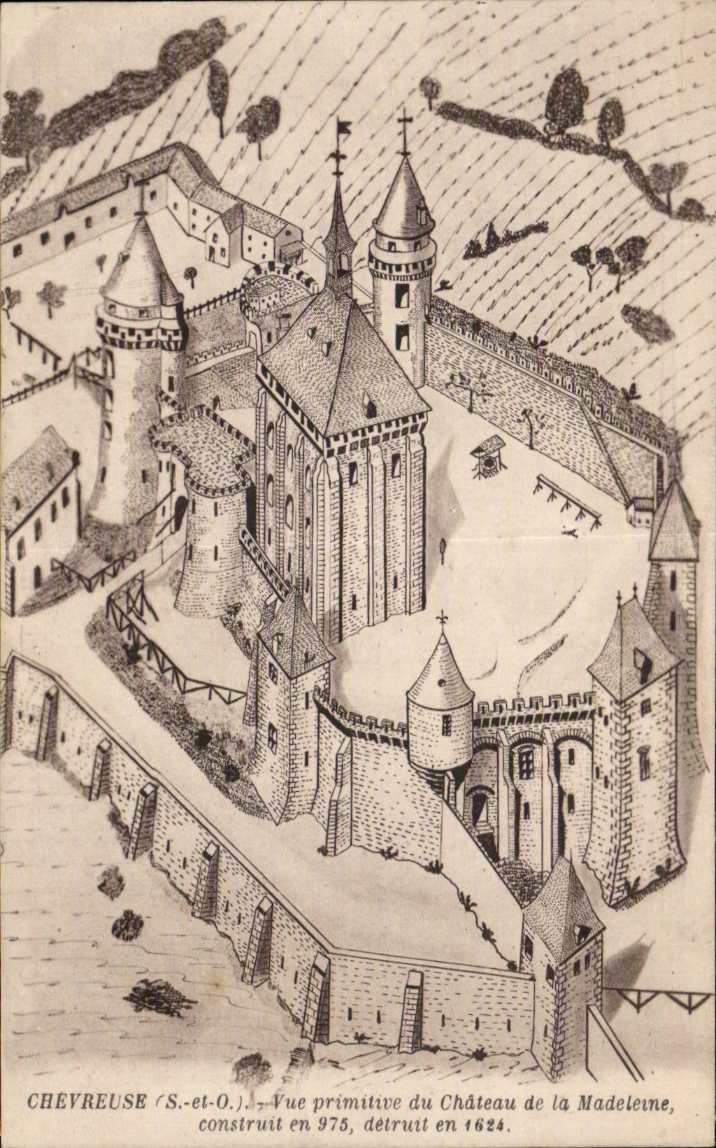 Chevreuse - Chateau de la Madeleine - Vue Primitive - CPA 