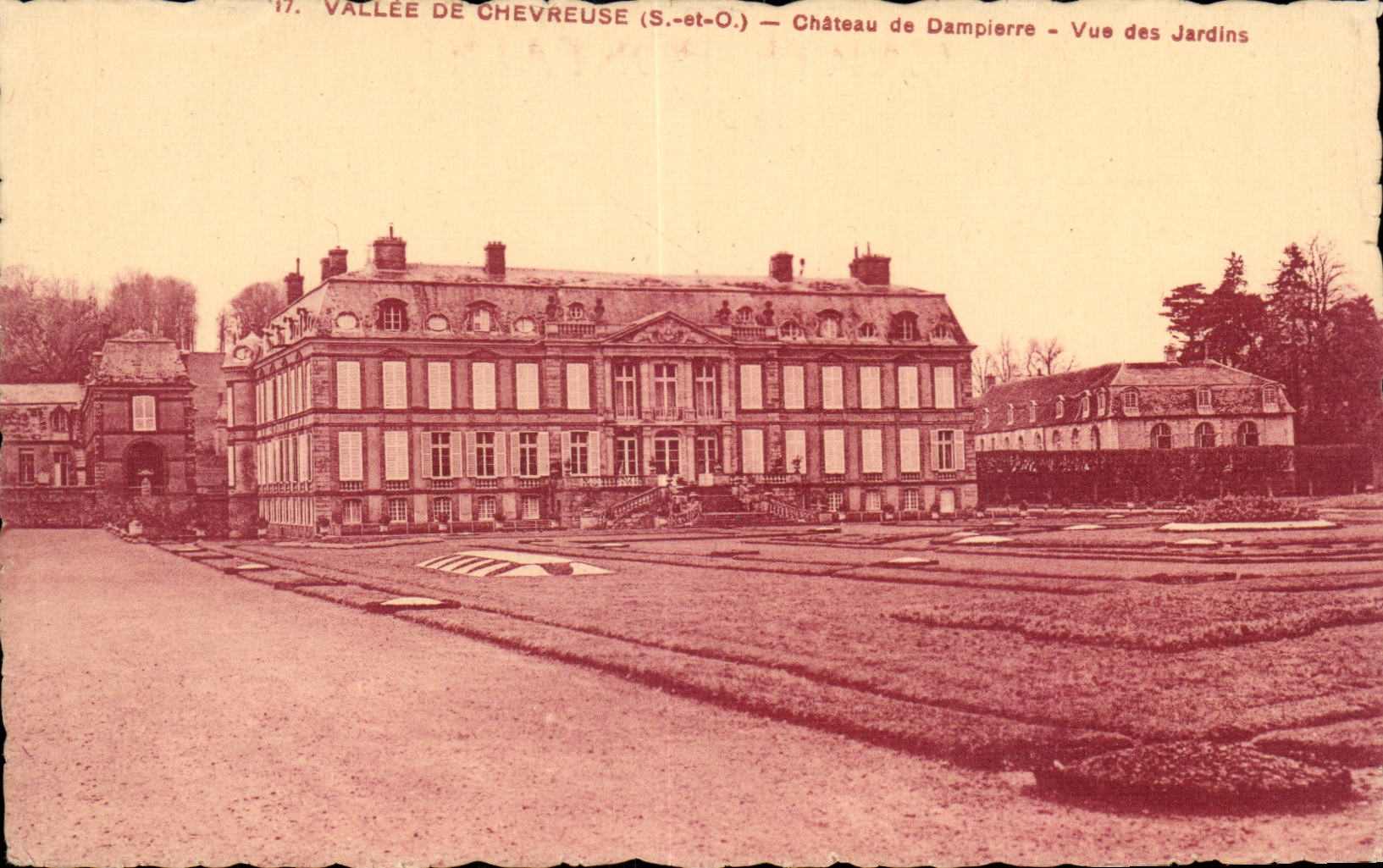 Vallee de Chevreuse - Chateau de Dampierre - Vue des Jardins - CPA 