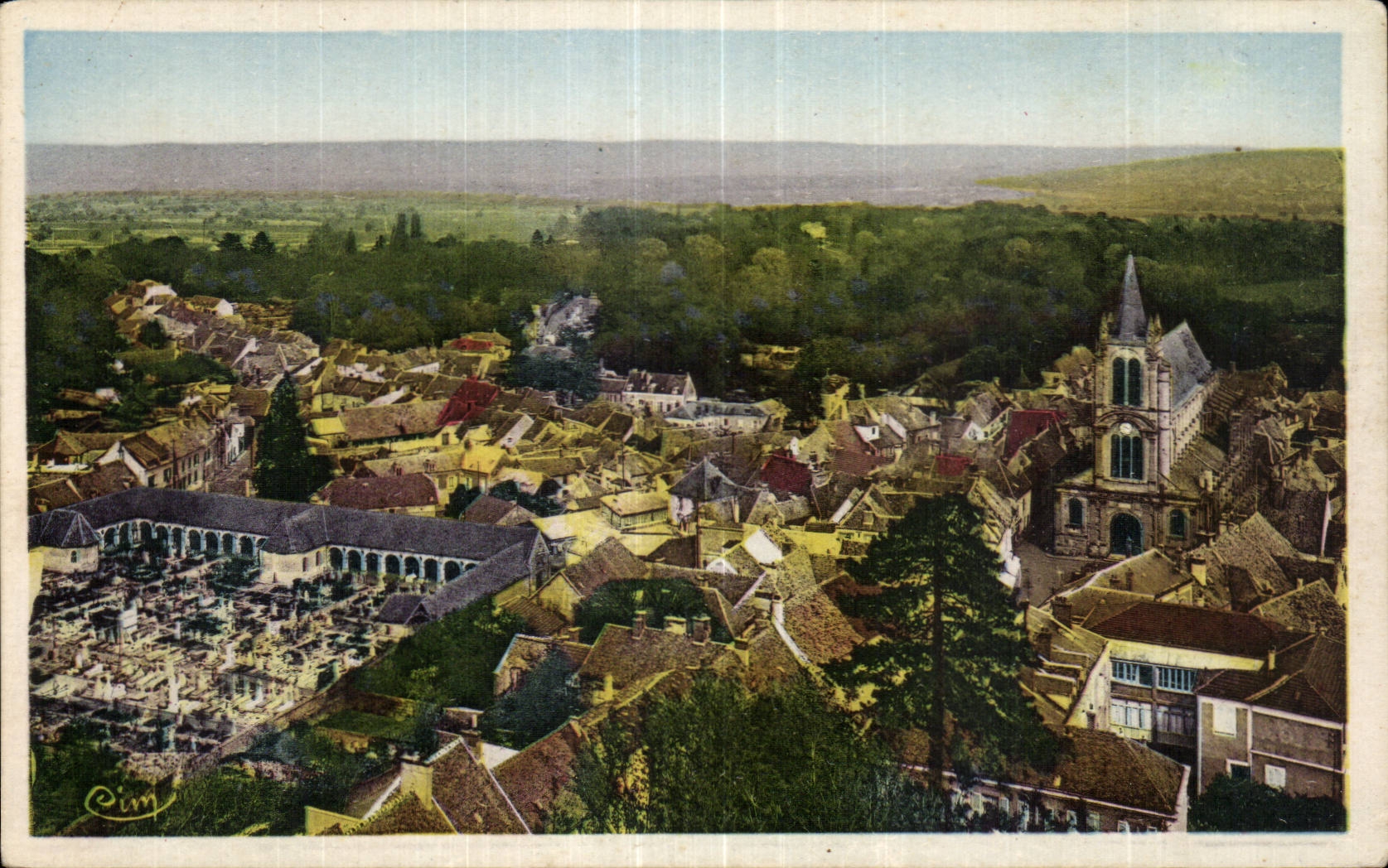 Montfort l Amaury - Panorama pris des Tours - CPA