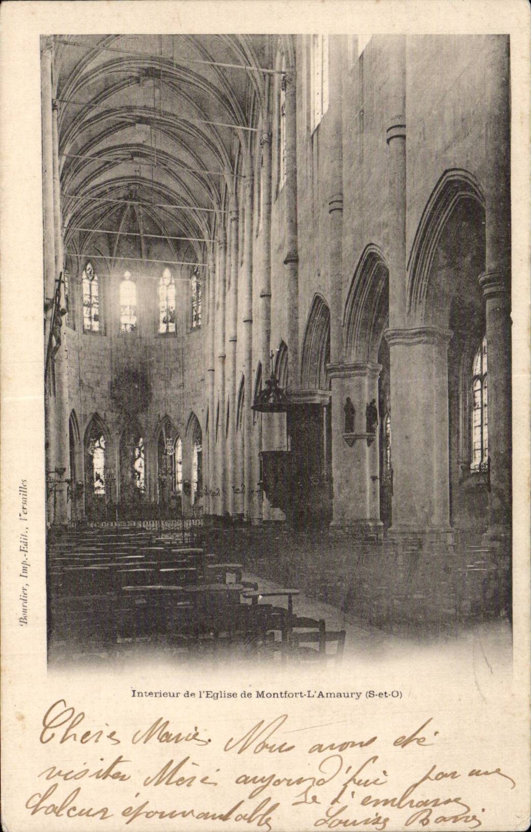 CPA Montfort l Amaury Interieur de l eglise