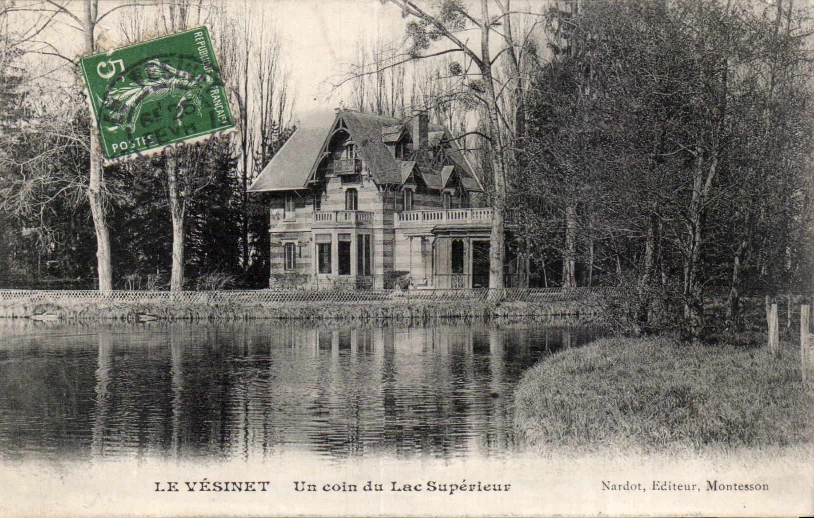 CPA Le Vesinet Un coin du lac superieur 