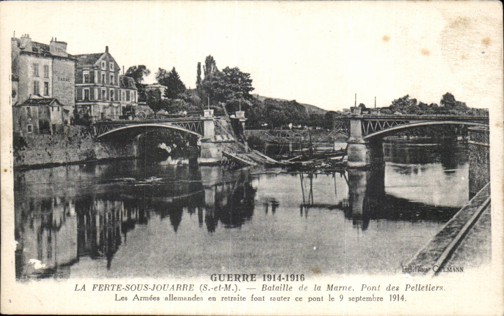 CPA Ferte under Jouarre Battles of the Marne Bridge of the Furriers