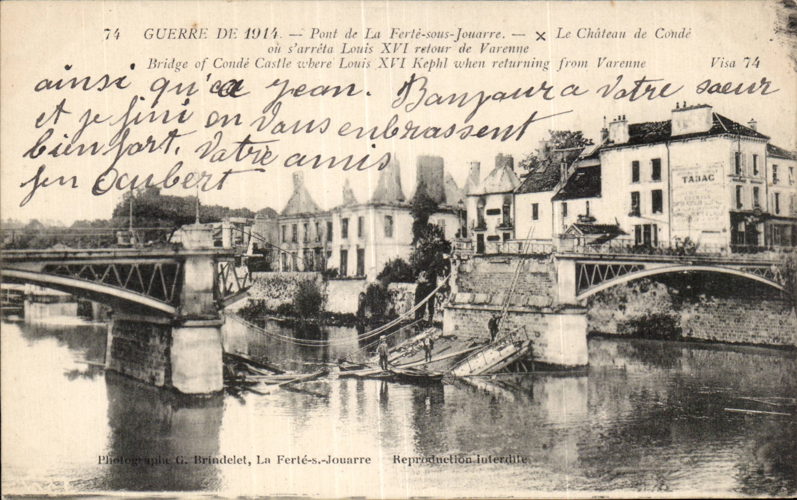 CPA Ferte under Jouarre Bridge of Ferte