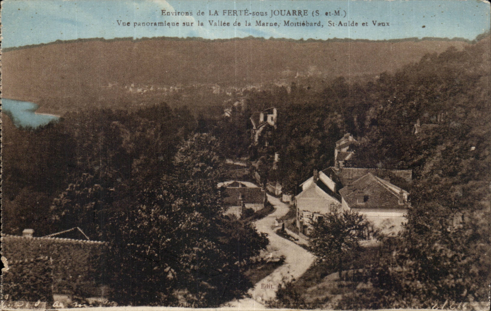CPA Surroundings of Ferte under Jouarre Panoramic View on the valley of the Marne Moitiebard St Aulde and Vaux