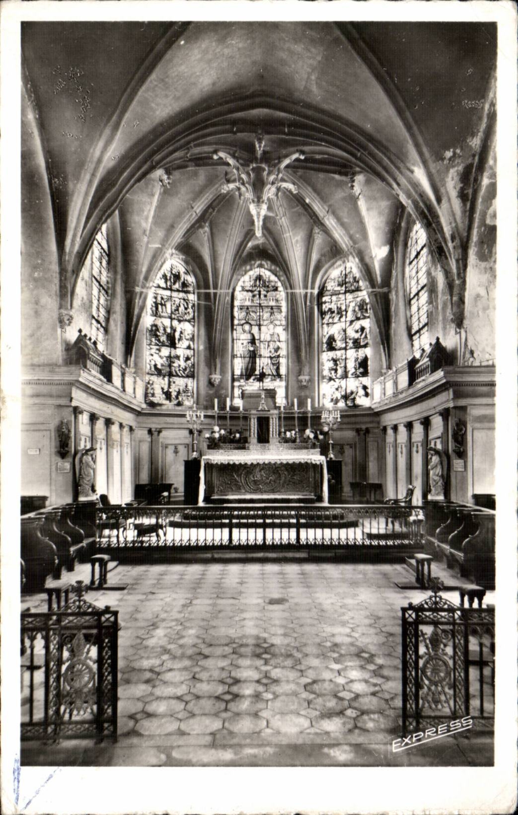 CPSM Jouarre Parish church St Pierre and St Paul annual Pilgrimage Whit Monday chorus