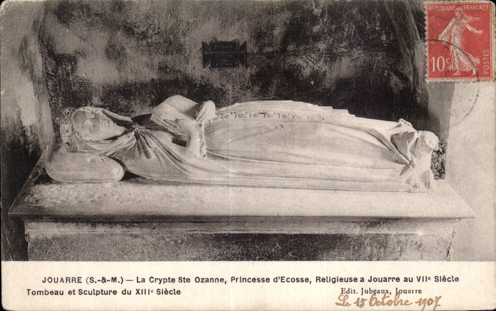 CPA Jouarre the crypt Ozanne Princesse Scotland Religieuse has Jouarre with 7th